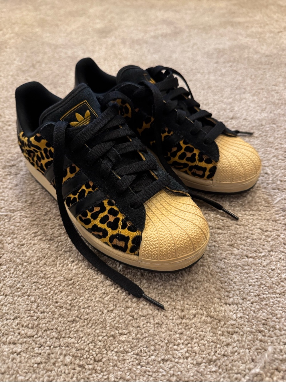 Adidas Leopard Print Superstar Sneakers